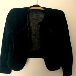 Vintage 80s crop jacket with brass buttons